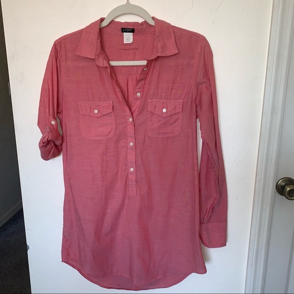 J Crew Button Down Dress/Shirt - Picture 1 of 7